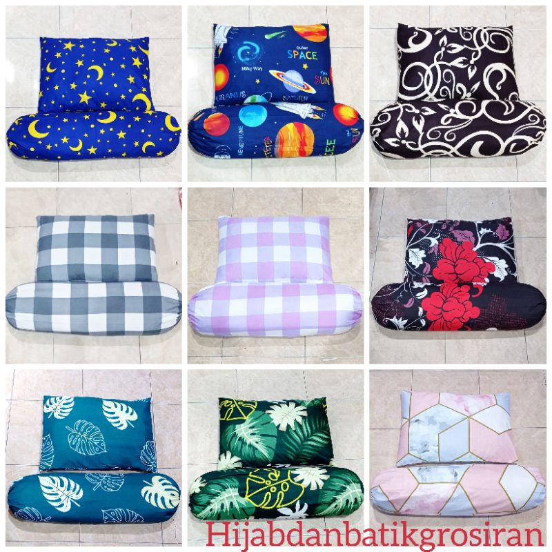 Sarung Bantal Guling Tidur Bahan Katun Ukuran 60×45cm