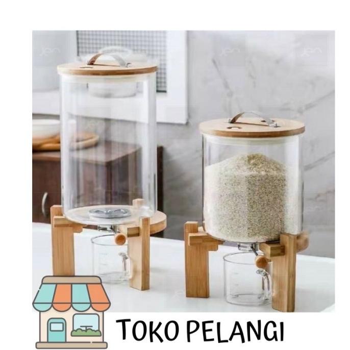 DISPENSER TEMPAT BERAS KACA paling dicari