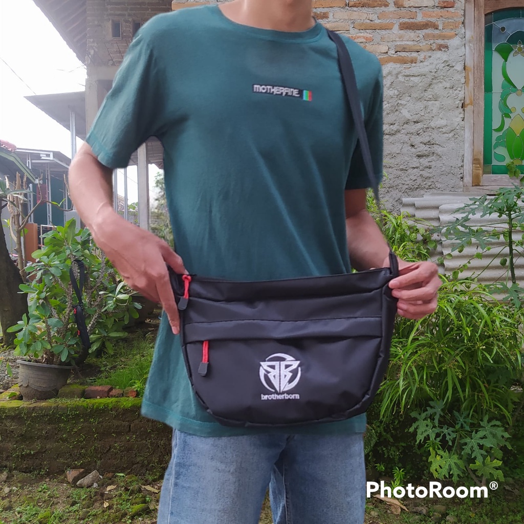 Brotherborn sling bag slempang tas selempang pria/wanita keren bisa muat buku tulis