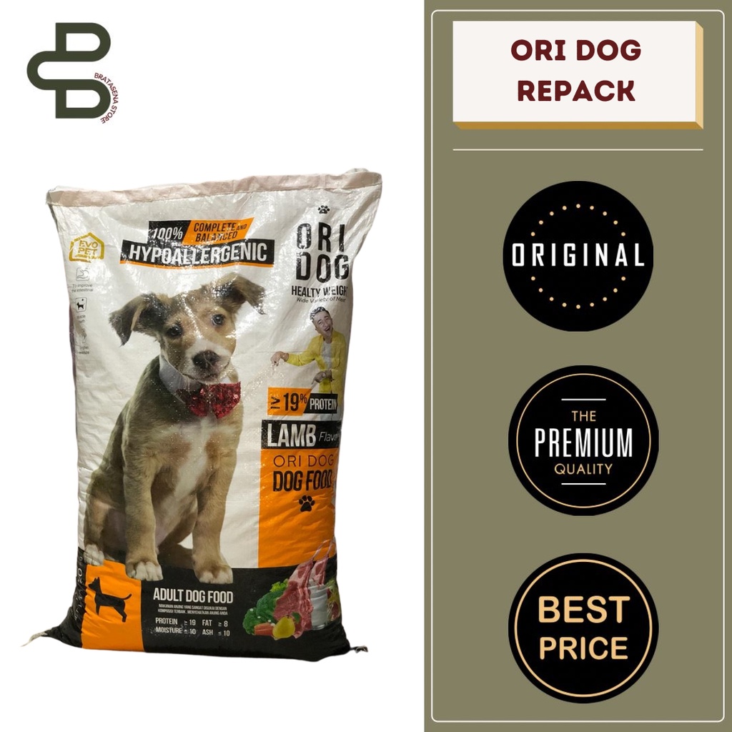 ORI DOG 1 KG LAMB FLAVOR REPACK // MAKANAN KERING ANJING