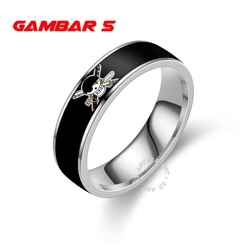 CINCIN COSPLAY ANIME ONE PIECE LOGO HEART PIRATES ACE STAINLESS STEEL ANTI KARAT