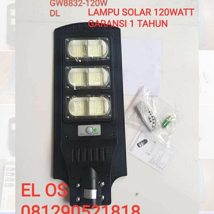 Lampu jalan 120w solar Cell PJU Surya LED 120 watt solar