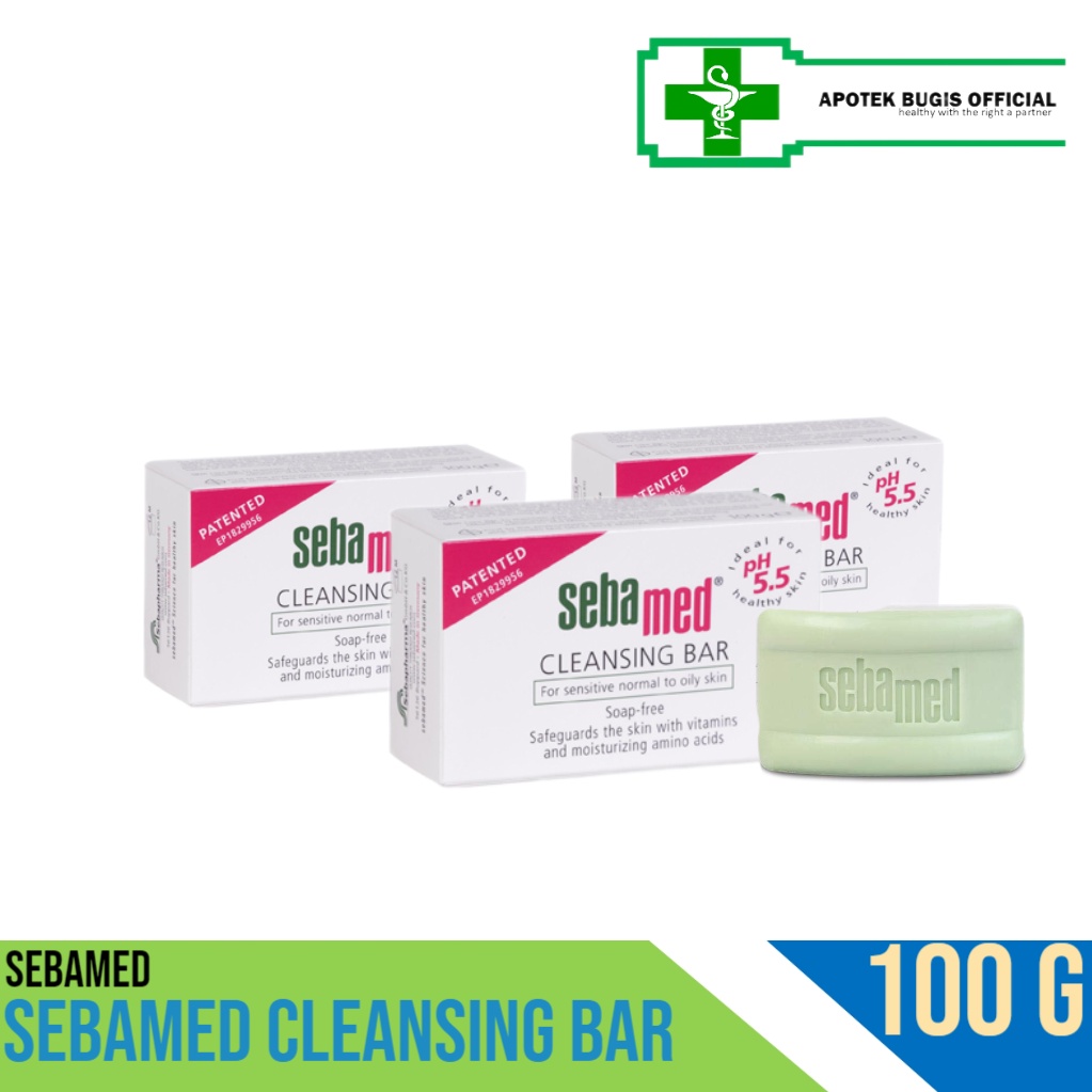 Sebamed Cleansing Bar Dewasa 100gr / Sabun Muka Dewasa 100 gr Kulit Sensitive