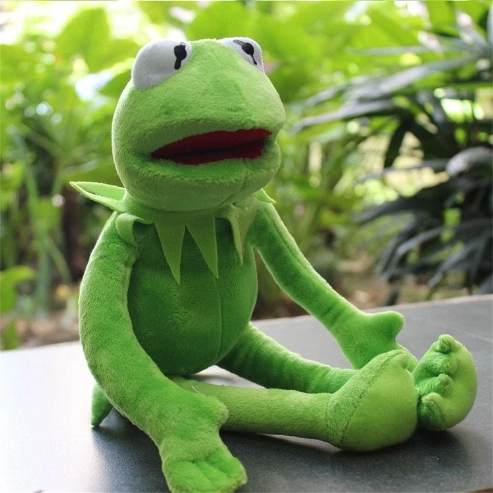 Quinton Plush Kermit Kodok Hadiah Natal Anak Hadiah Muppet Show 38 cm Boneka Binatang Boneka Kodok Plush Doll