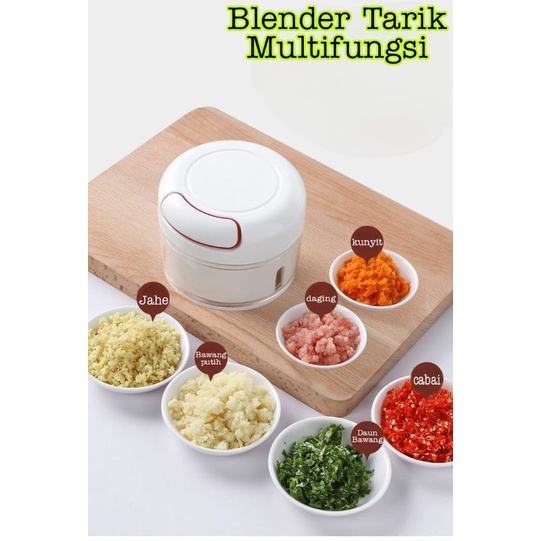 Blender Mini Food Chopper Tarik Tangan Manual Penghalus Bumbu ⭐ Super8 ⭐