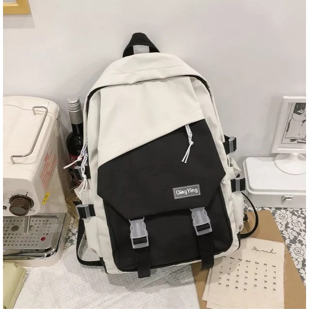 PTM-Tas ransel pria wanita-tas punggung Zipper combi-tas sekolah SMP SMA