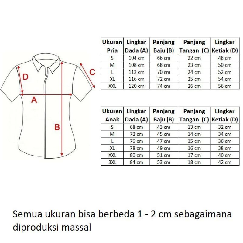 KEMEJA POLOS LENGAN PENDEK BALITA - ANAK USIA 1 - 12 TAHUN LENGAN PENDEK PREMIUM