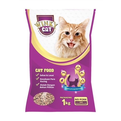 Winky cat fod dry food cat pakan kering