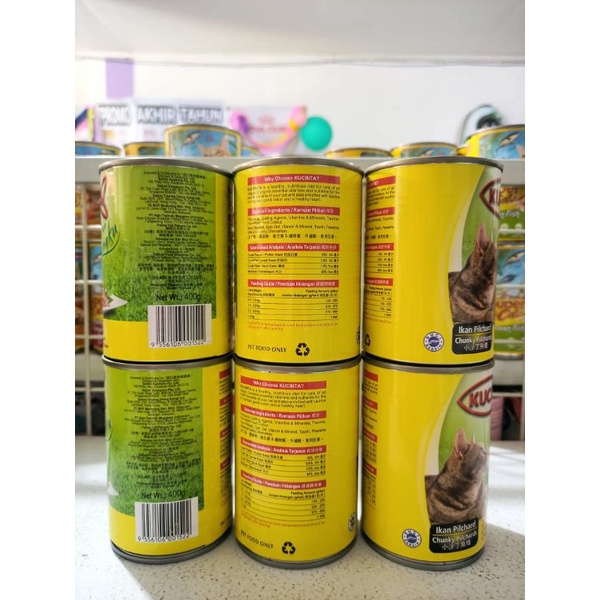 Makanan Kucing Kucinta Kaleng Chunky Pilchards 400G