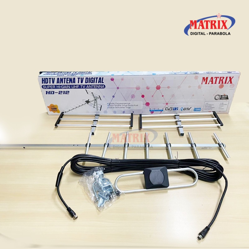 ANTENA TV DIGITAL / ANTENA SET TOP BOX OUTDOR UHF LUAR RUANGAN KABEL 10 METER