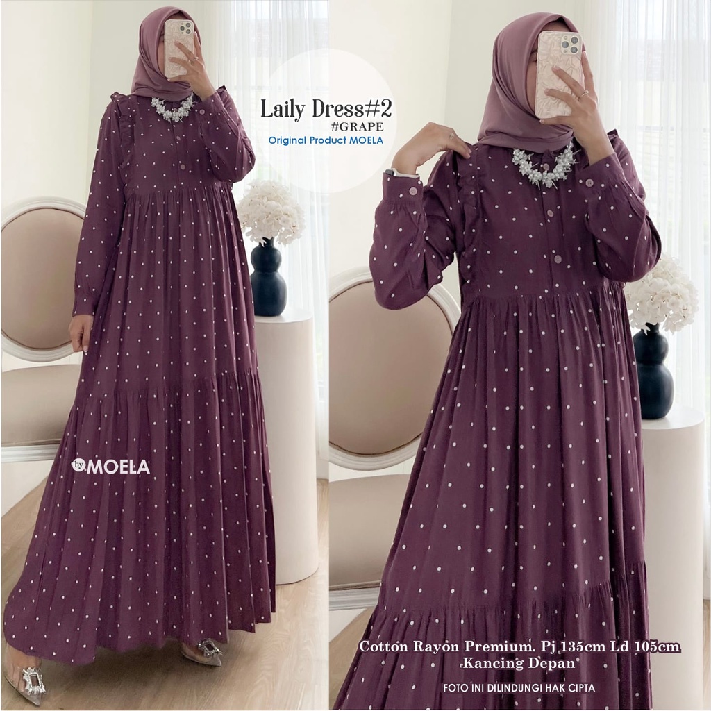 LAILY DRESS / DRESS MAXI PREMIUM KATUN RAYON