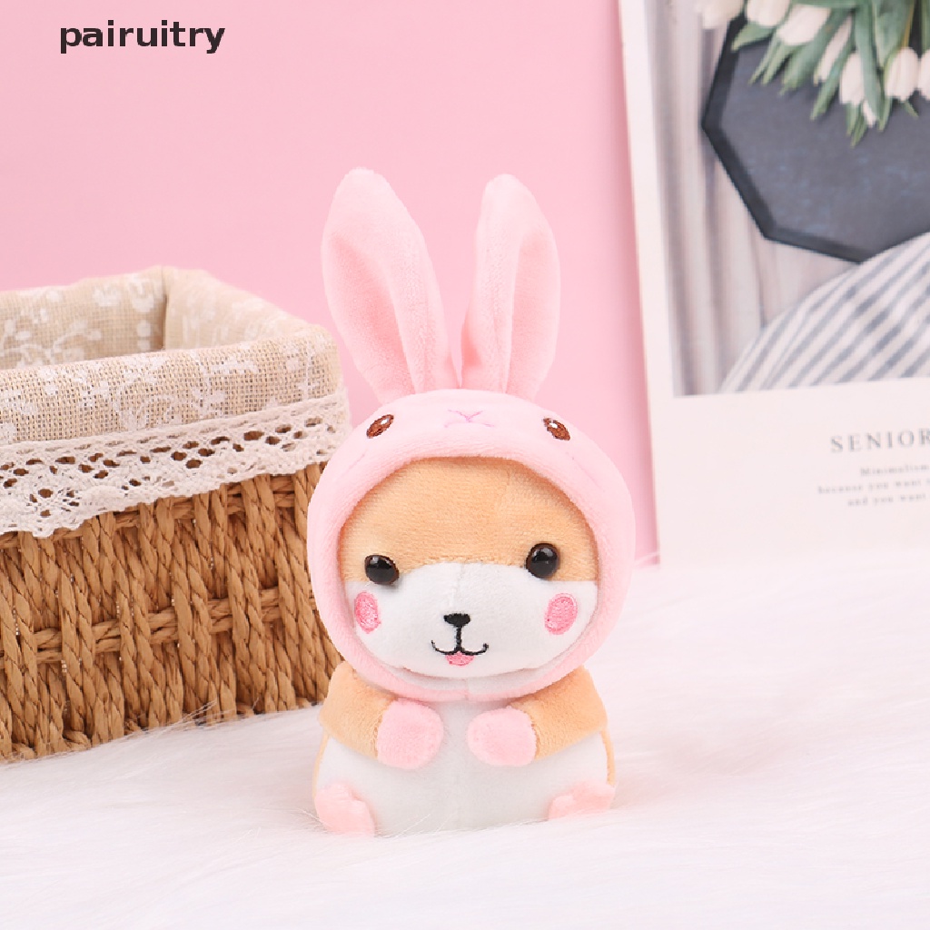 Prt 12 cm Berubah Jadi Lucu Imut Hamster Liontin Boneka Mainan Mewah Keji Akita Puppy Schoolbag Pendant Hadiah Perempuan PRT