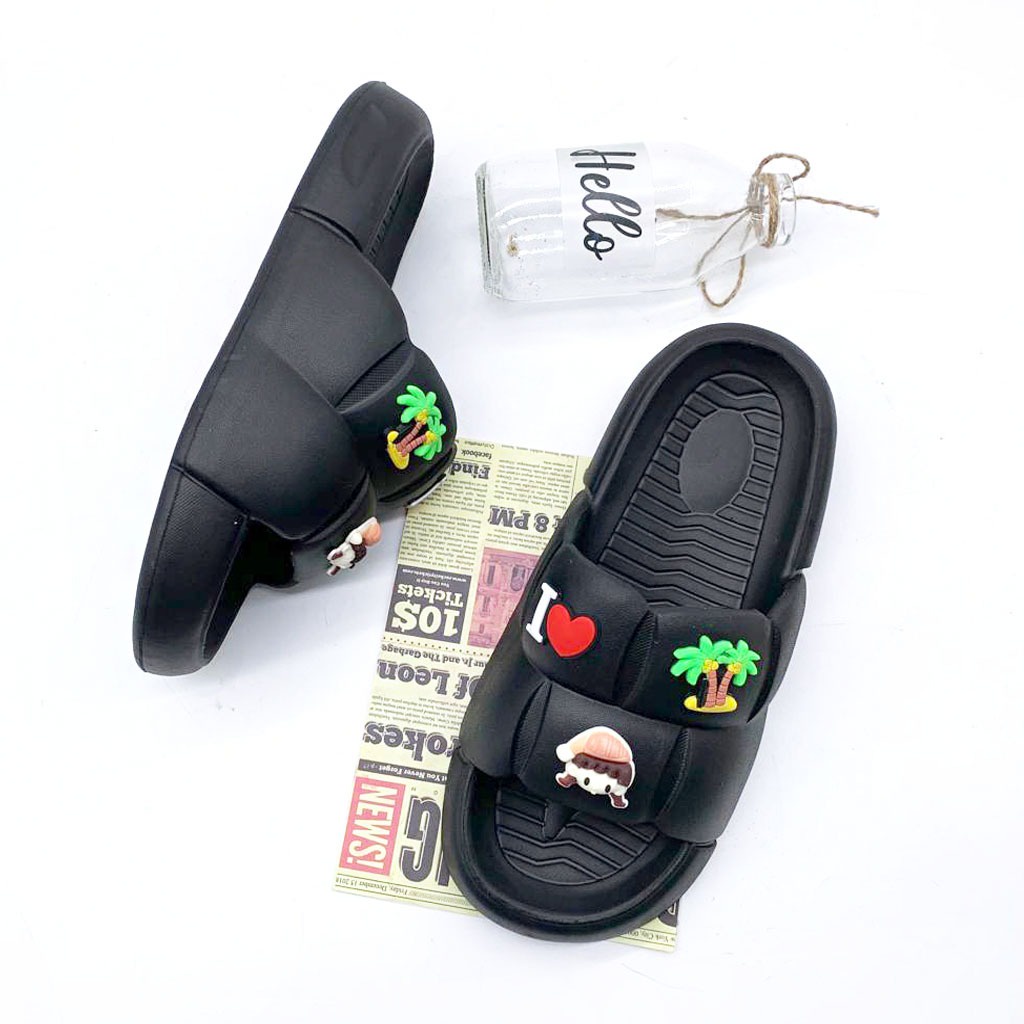 Sandal Wanita Terbaru Sandal Slop Jelly Karet Rumahan Empuk Elastis