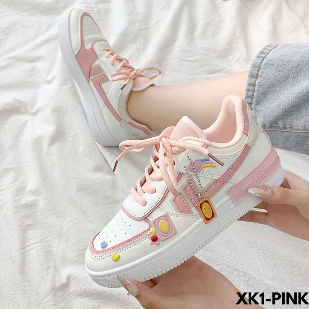 SEPATU SNEAKERS WANITA NYAMAN DIPAKAI SEHARIAN IMPORT BAHAN PU BERKUALITAS K1