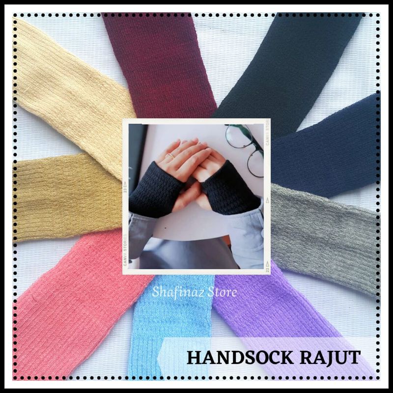 SHAF Handsock Manset Tangan Rajut Jempol Panjang Deker Wanita Muslimah Premium
