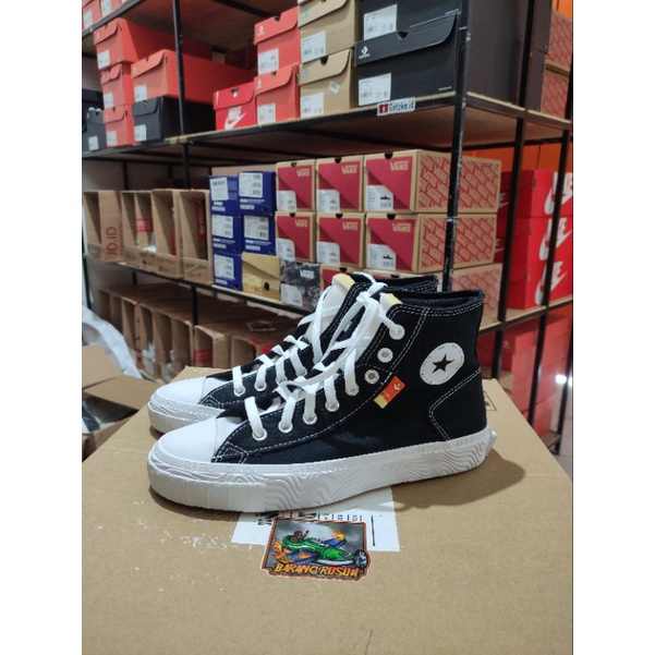 Converse Chuck Taylor Alt hi Black White Original Resmi Map