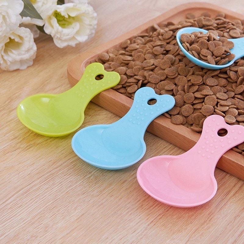 Candy color dog food spoon