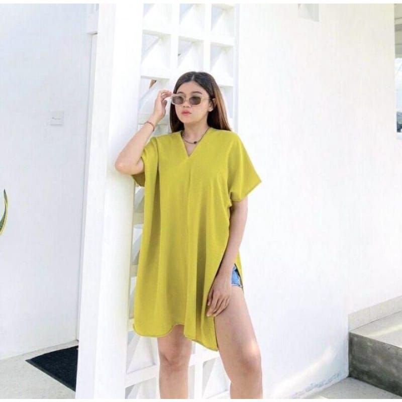 Blouse Nagita Long Square Crincle Airflow //JF2855