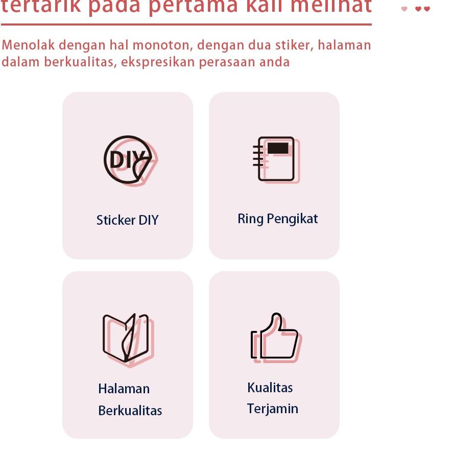 

■■■ Deli Loose-Leaf Notebook / Binder Buku Catatan Lucu Dapat di Refill Isi 50 Lembar A5 B5 2450X