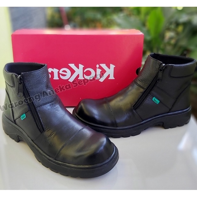 Sepatu Boots Safety Pria Kulit Kickers King Ujung Besi Sepatu Treking Sepatu Kerja Sepatu Formal Sep