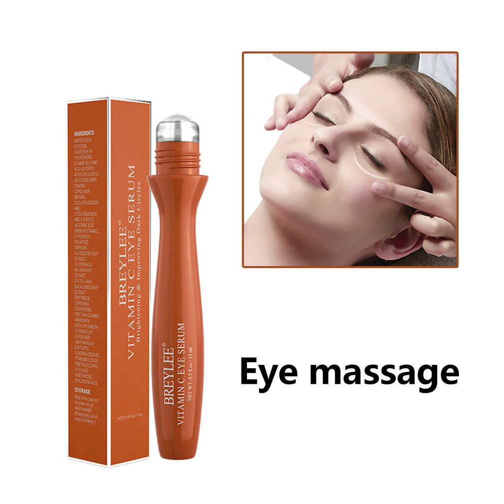 BREYLEE Serum Mata Roll On Vitamin C Mencerahkan Bawah Mata Breylee Vitamin C Eye Serum 15ml