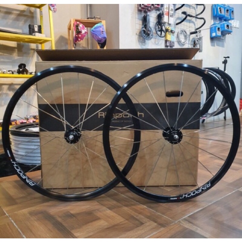 Wheelset Rinpoch RW565 RW 565 Wheel Set 700c 20/24H 20/24 H 20H 24H 20 24 H Hole Aero Spoke Pipih Fi