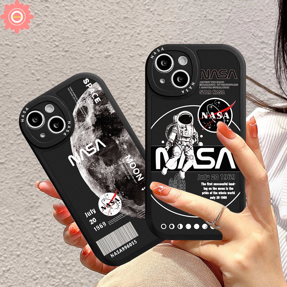 Casing Samsung A34 A14 A13 A50s A30s A12 A54 A50 A32 A03 A04 A53 A03s A04s A23 A02s A21s A52s A22 A33 A11 A20s A72 A52 A31 A10s A20 M23 A71 A51 Trendy Brand NASA Soft TPU Case