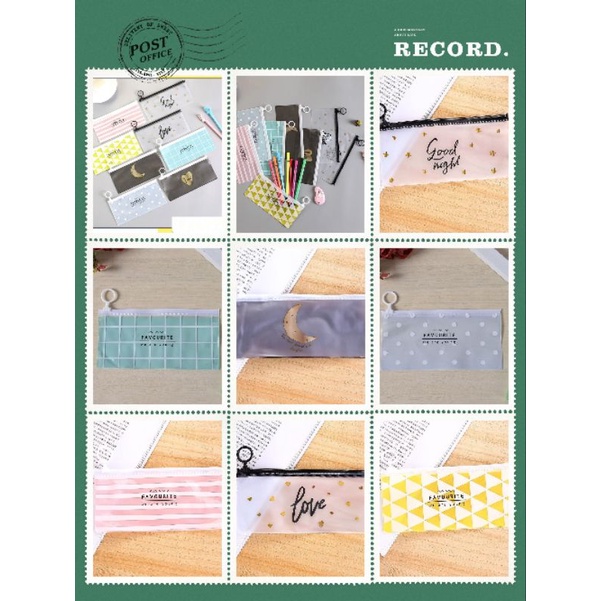 

Ziplock Tempat Pensil Transparan Motif Serbaguna