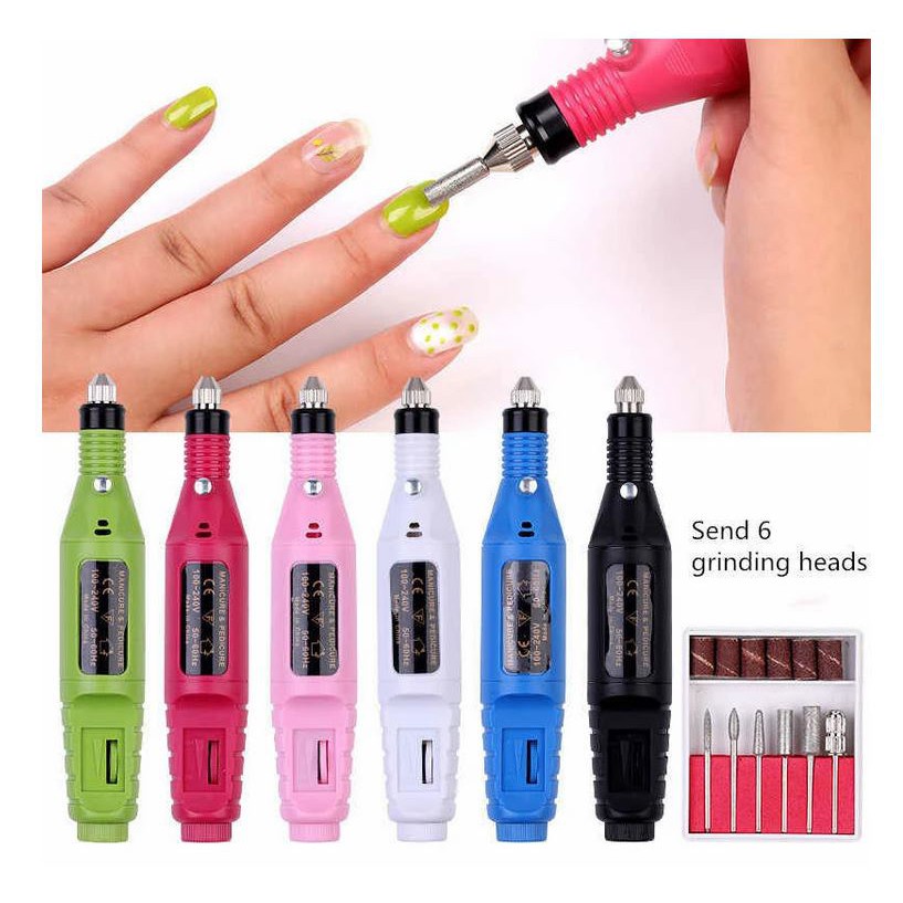 Electric Nail Drill Grinding Manicure Machine Mesin Kikir Amplas Kuku Listrik Nail Art Pen Pedicure