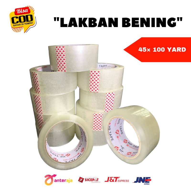 Lakban Solatip Selotip Solasiban bening Ukuran 45x 100 Yard