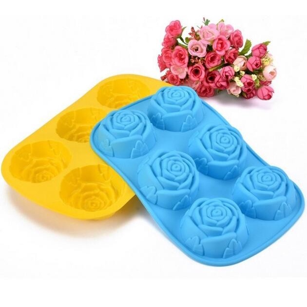 %%%%] Cetakan jelly/puding/coklat mawar besar silikon
