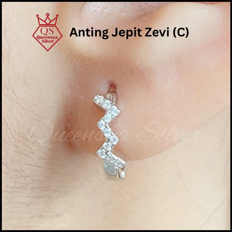 Anting Perak Wanita | Anting Jepit Perak QS