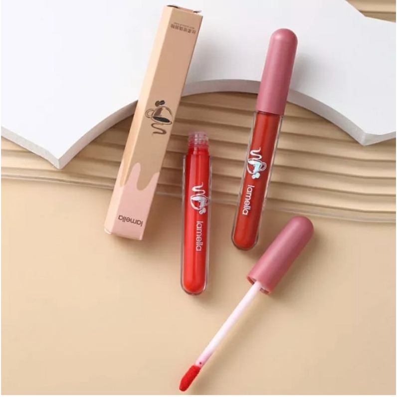 lameila lip glaze matte lipstick anti air lipstik velvet lip gloss LM-1041-LIPSTIK