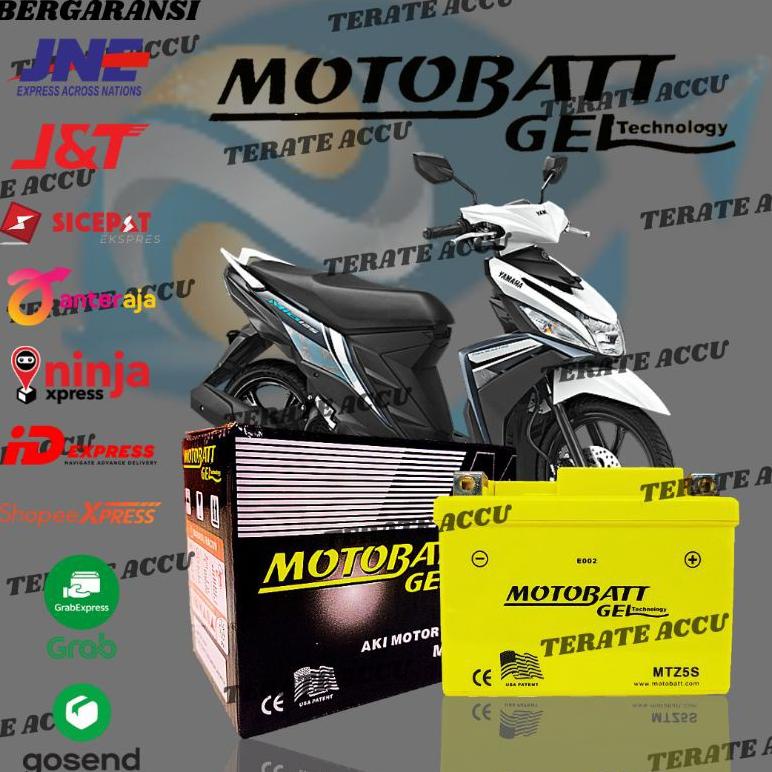 Aki Motor Motobatt Yamaha Mio M3 , Mio J , Mio S , Mio Z MTZ 5s GEL Aki Kering