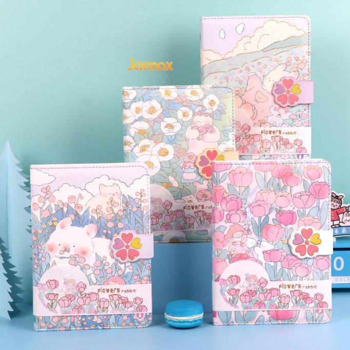 

Magnetic Notebook Flower Rabbit / Diary Jurnal agenda Buku tulis