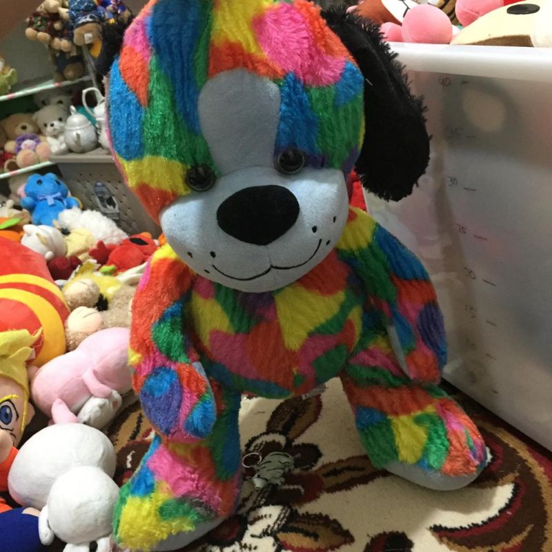 boneka anjing jumbo rainbow limited edition