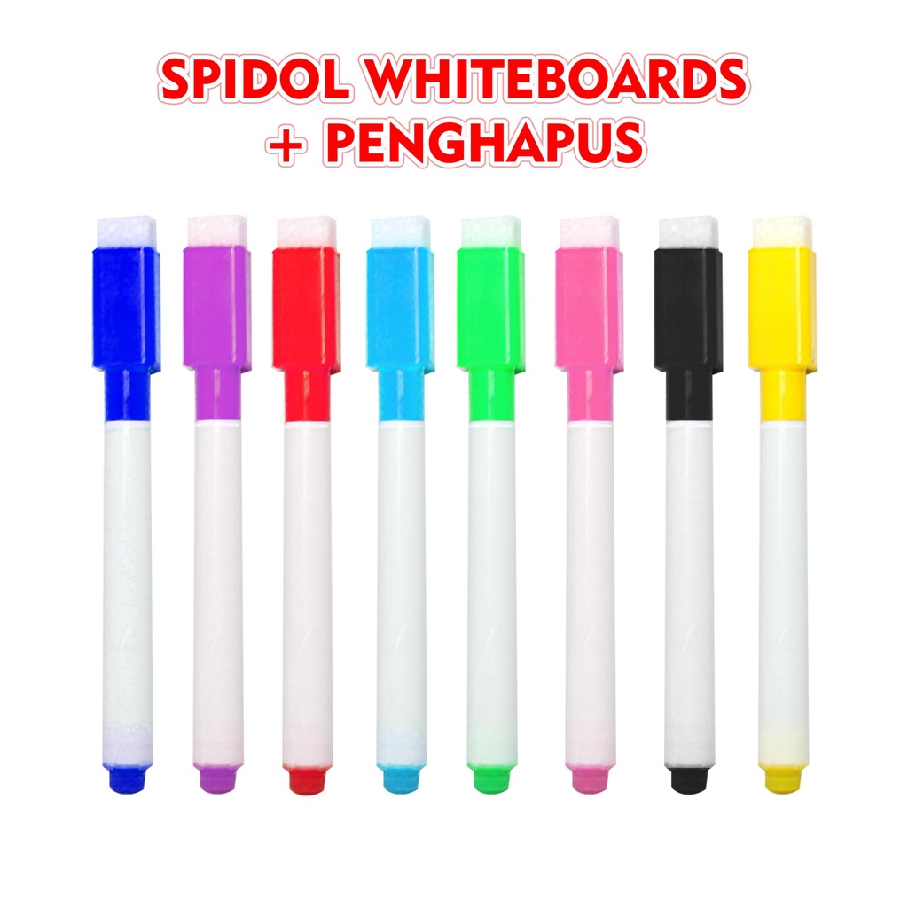 

Spidol Whiteboard Wipe And Clean Dengan Penghapus Bermacam Warna Dijual Satuan