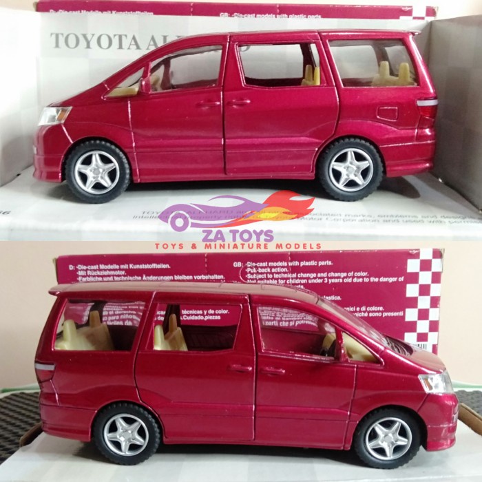 Diecast Toyota Alphard G Merah by Kinsmart Skala 1:36 - NS6