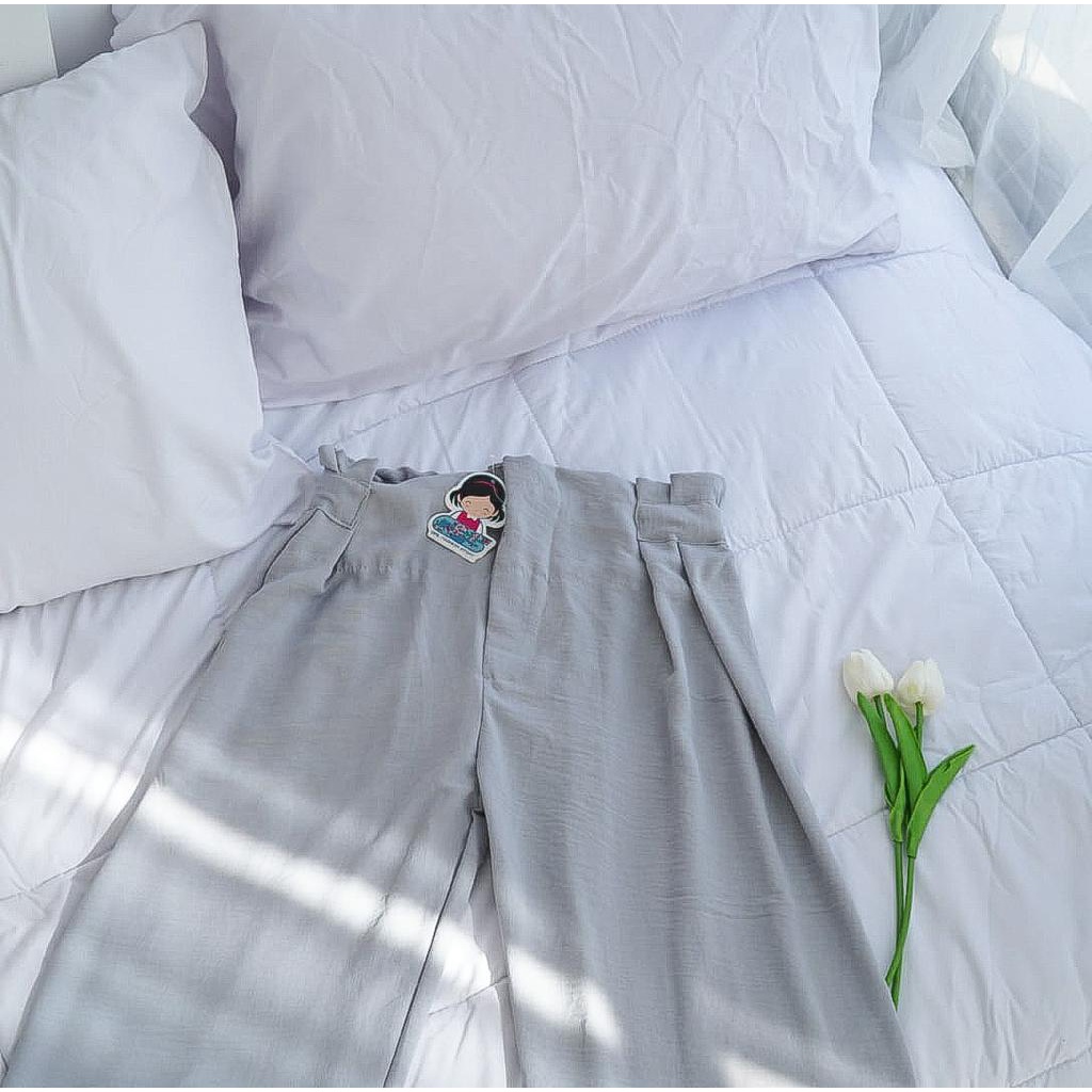 Tq88indonesia Fashion Celana Cullote Wanita Terbaru / PITA KULOT PIKU HIGHWAIST PANTS / Celana Panjang Polos Cewek   Fashion / Ootd Kekinian