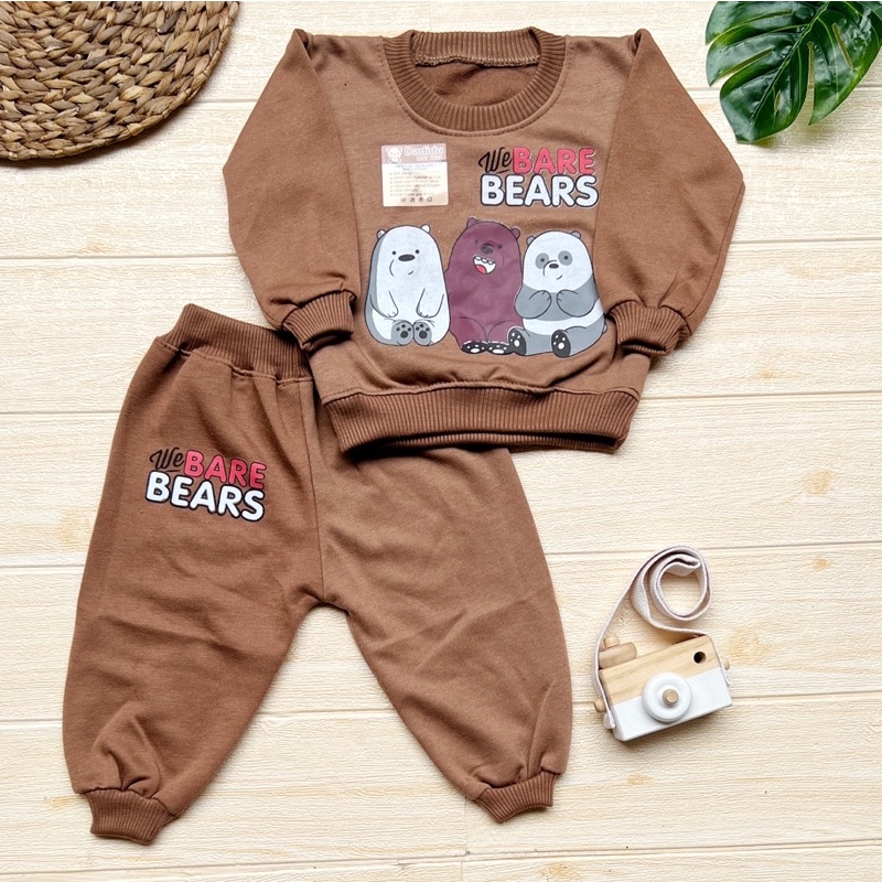 Setelan Baju Bayi Setelan Sweater Bayi Celana Jogger Bayi Usia 3-24 Bulan