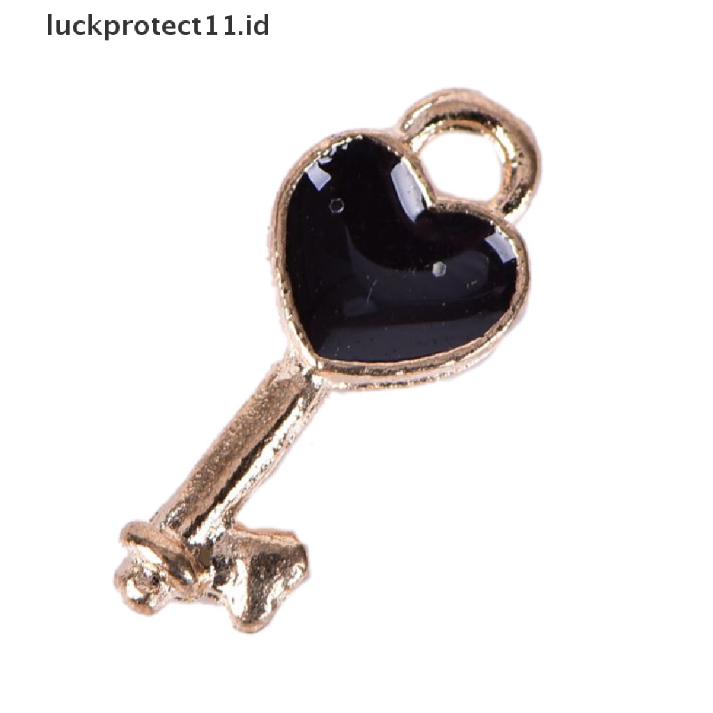 /Fashion Hot// Fashion// 10Pcs/Set Enamel Alloy Love Lock Kunci Ch Liontin Perhiasan DIY Membuat Kerajinan.