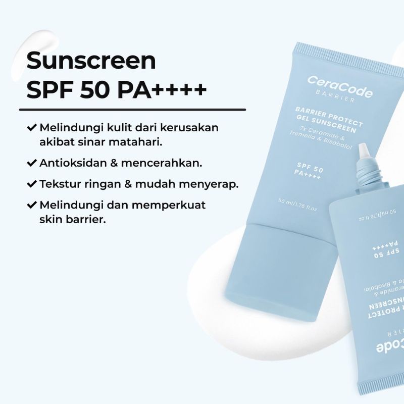 Ceracode Barrier Gel Moisturizer | Protect Gel Sunscreen SPF 50 PA++++ | ceracode serum | ceracode essence toner | ceracode Low PH gentle cleanser