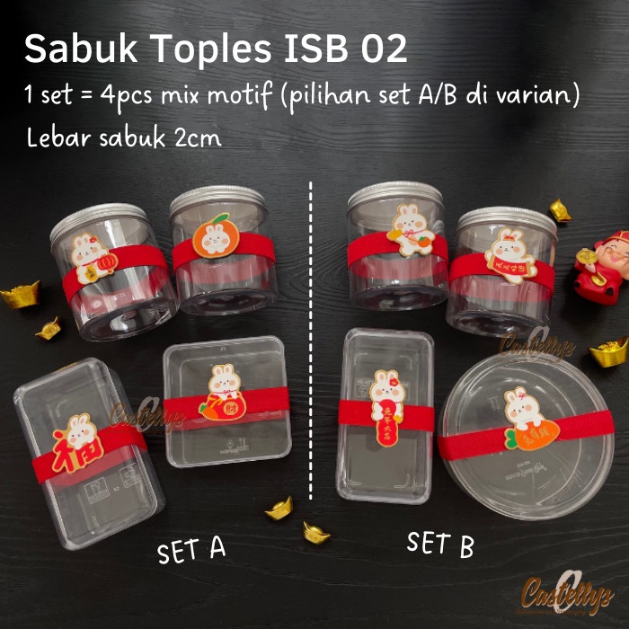 

Sabuk Belt ISB 02 Imlek Rabbit Hiasan Toples Kue Kering Hampers Sincia