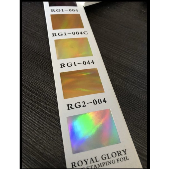 

HOT STAMPING FOIL ROYAL GLORY RG EMAS ATAU SILVER PELANGI 32CM X 120M