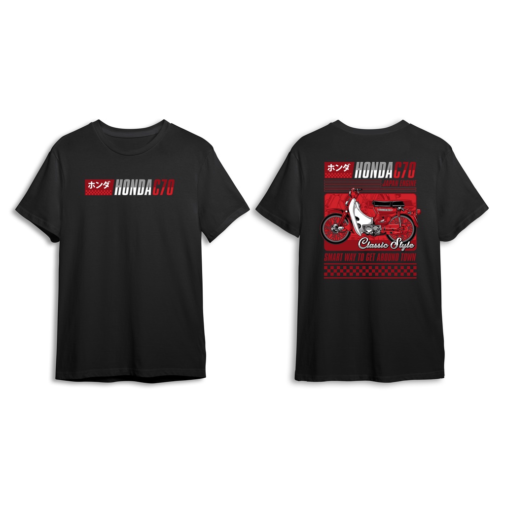 KAOS HONDA C70 CLASSIC STYLE BAJU MOTOR C70 PRIA WANITA