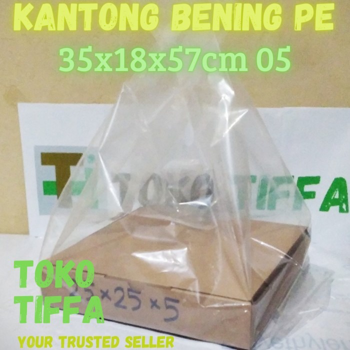 Kresek pe bening 35 kantong plastik tebal 05 isi 50