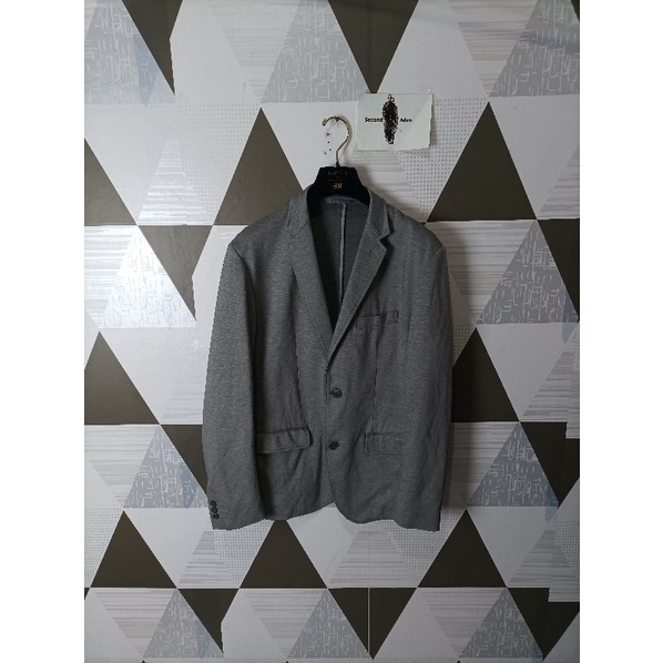 uniqlo blazer grey jas casual preloved