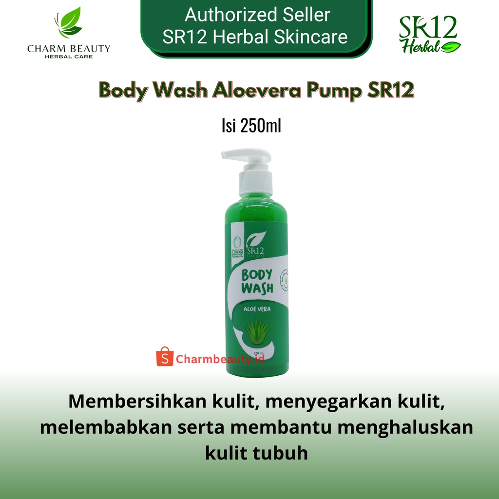 SR12 Sabun Mandi Cair Aloevera Lidah Buaya Body Wash Pencerah dan Penyegar Kulit BPOM