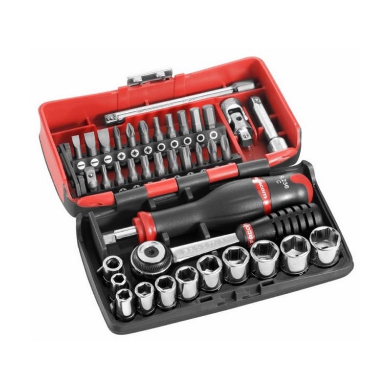 FACOM ULTRA COMPACT RATCHET SET SQ1/4 R2NANOPB