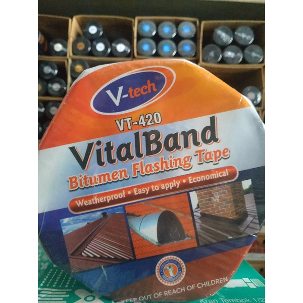 Vitalband Lem Seng Bocor Tahan Panas Dan Air Waterproof Lakban Penambal Talang Anti Bocor 10m USA